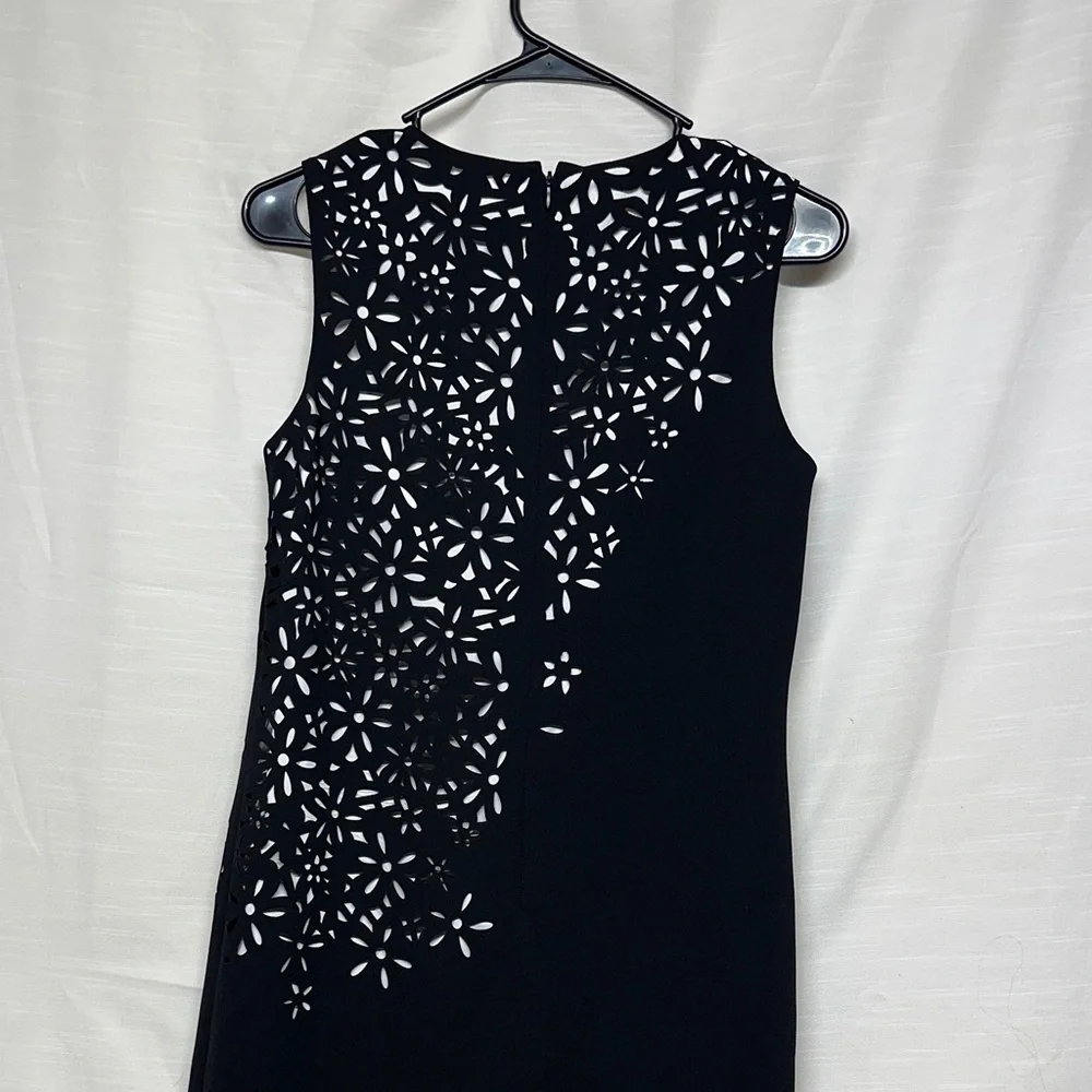 Calvin Klein Black Floral Cutout Mini Dress - Picture 11 of 11